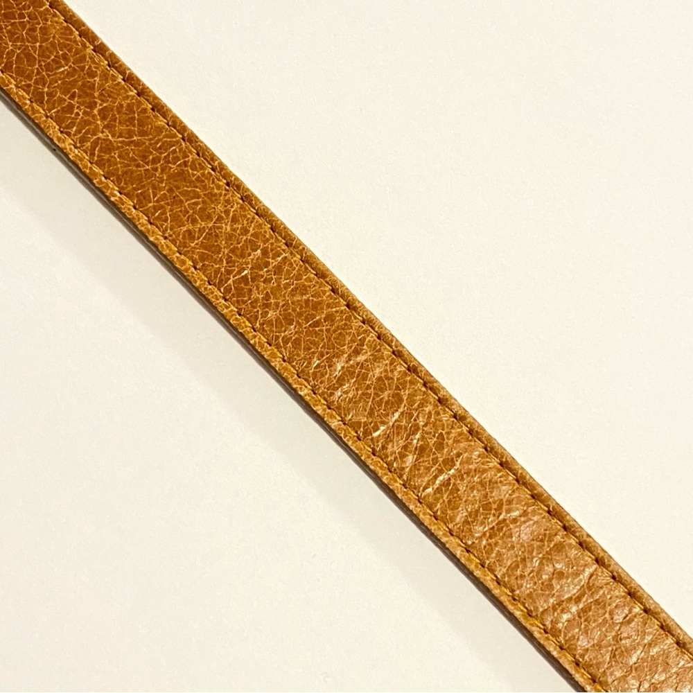 STREETS AHEAD TAN DISTRESSED LEATHER SILVER METAL BUCKLE BELT - Picture 3 of 5
